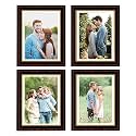 Art Street Picture Frames Set of 4 Wall Mounted Premium 3D Crown Black Photo Frame Vertical &amp; Horizontal Wall Hanging Individual Collage for Home Décor (Black, Size 8 x 10 inch)