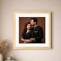 Art Street Synthetic Document Large Size Wall Photo Frame, Big Frames For Wall Artwork, Certificates, Picture &amp; Photographs Home Decor (16x16 Inch, Matted To: 12X12 Inch, Beige)