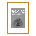 Art Street Synthetic Document Large Size Wall Photo Frame, Big Frames For Wall Artwork, Certificates, Picture & Photographs Home Decor(16x24 Inch, Matted To: 12X16-A3 Inch, Gold)