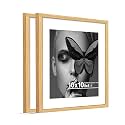 Art Street Synthetic Document Large Size Wall Photo Frame, Set Of 2 Big Frames For Wall Artwork, Certificates, Picture &amp; Photographs Home Decor (10x10 Inch Matted To: 8x8 Inch, Beige)