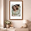 Art Street Synthetic Document Large Size Wall Photo Frame, Big Frames For Wall Artwork, Certificates, Picture & Photographs Home Decor(16x24 Inch, Matted To: 12X16-A3 Inch, Brown)
