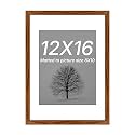 Art Street Synthetic Document Large Size Wall Photo Frame, Big Frames For Wall Artwork, Certificates, Picture &amp; Photographs Home Decor(12x16 Inch, Matted To: 8x10 Inch, Brown)