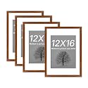 Art Street Premium Photo Frame for living room, Classic Aesthetic Design Photo Frames for Photograph, Art Work, Kids Room Set of 4 (12x16 Inch, Brown)