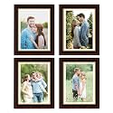 Art Street Picture Frames Set of 4 Wall Mounted Premium 3D Crown Black Photo Frame Vertical &amp; Horizontal Wall Hanging Individual Collage for Home Décor (Black, Size 8 x 12 inch)