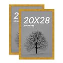Art Street Synthetic Document Large Size Wall Photo Frame, Set Of 2 Big Frames For Wall Artwork, Certificates, Picture &amp; Photographs Home Decor (20x28 Inch, Gold)