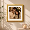 Art Street Synthetic Document Large Size Wall Photo Frame, Big Frames For Wall Artwork, Certificates, Picture & Photographs Home Decor (12x12 Inch, Matted To: 8x8 Inch, Gold)