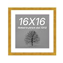 Art Street Synthetic Document Large Size Wall Photo Frame, Big Frames For Wall Artwork, Certificates, Picture &amp; Photographs Home Decor (16x16 Inch, Matted To: 12X12 Inch, Gold)