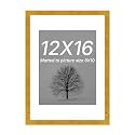 Art Street Synthetic Document Large Size Wall Photo Frame, Big Frames For Wall Artwork, Certificates, Picture &amp; Photographs Home Decor(12x16 Inch, Matted To: 8x10 Inch, Gold)