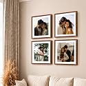 Art Street Premium Photo Frame for living room, Classic Aesthetic Design Photo Frames for Photograph, Art Work, Kids Room Set of 4 (12x12 Inch, Brown)