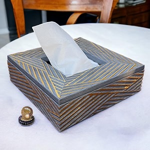 art street tissue box holder with cover rectangle facial tissue paper box holder decorative organizer for home and office table dcor 25x9 inch