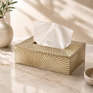 art street tissue box holder with cover rectangle facial tissue paper box holder decorative organizer napkin dispenser box for bathroom home office amp restaurant silver size 9x6x23 inch