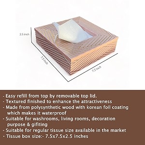 art street tissue box holder with cover square facial tissue paper box jewellery box napkin dispenser box for home office amp restaurantcoffee size 75x75x25 inch