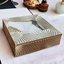 Art Street Tissue Box Holder with Cover, Rectangle Facial Tissue Paper Box Holder Decorative Organizer for Home and Office Table Décor, 2.5X9 Inch