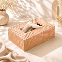 Art Street Tissue Box Holder with Cover, Rectangle Facial Tissue Paper Box Holder Decorative Organizer, Napkin Dispenser Box for Bathroom, Home, Office, (Pink, Size: 9x6x2.3 Inch)
