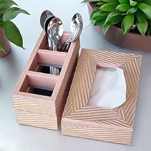 art street tissue box holder rectangle facial tissue paper box with stationery cutlery holder decorative organizer napkin dispenser box for home office amp restaurant pink size 9x6x23 inch