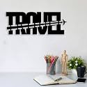 Art Street Travel Brown MDF Plaque Cutout Ready To Hang For Home Office Wall Art Decor, Wall Art Hanging Decorative Item, Home Decoration Size -4.5 x 12 Inches