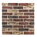 Art3d 10-Pack Durable Faux Brick Peel and Stick 3D Wall Panels, Red Brown