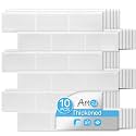 Art3d 10-Pack Subway Peel and Stick Backsplash, White Washed, 12 x 12 Inch