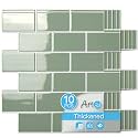 Art3d 10-Pack Subway Tiles Peel and Stick Backsplash, Teal, 12 x 12 Inch