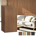 Art3d 47 x 23.6 Inch Acoustic Wood Slat Design Wall Panel, 4-Pack, Chestnut