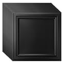 Art3d 12 Pack PVC Ceiling Tiles, 24x24 Inches Waterproof Drop Ceiling Tiles/Wall Panels for Interior Wall Decor, Covers 48 Sq.,ft, Matte Black