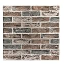 Art3d 20-Pack Durable Faux Brick Peel and Stick 3D Wall Panels, Gray Brown