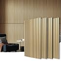 Art3d 4-Pack Fluted Acoustic Wood Slat Wall Panel, 47.2 x 23.6 Inch, Oak