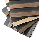 Art3d 6 x 6 in WPC 3D Fluted Wood Slat Wall Panel, Sample Packs - 4 Colors