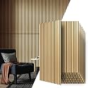 Art3d 8-Pack Fluted Acoustic Wood Slat Wall Panel, 47.2 x 23.6 Inch, Oak