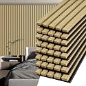 Art3d 8-Pack Fluted Acoustic Wood Slat Wall Panel, 107 x 8 Inch, Oak