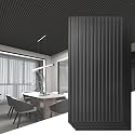 Art3d Fluted Slat 3D Wall Panels, Drop Ceiling Tiles, 6-Pack, Black