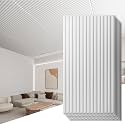 Art3d Fluted Slat 3D Wall Panels, Drop Ceiling Tiles, 6-Pack, White
