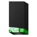 Art3d PVC Ceiling Tiles 24x48 in, 20 Pcs, 160 Sq.Ft, Black Smooth