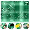 ArtAt Self Healing Cutting Mat: 9"x12" Non-Slip PVC Double Sided 5-Ply A4 Art Craft Rotating Mat, Rotary Cutting Mat for Quilting, Sewing Crafts Hobby Fabric Precision Scrapbooking Project Green