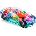 ArtCreativity Light-Up Transparent Sensory Car Toy, Bump-and-Go, Ages 3+