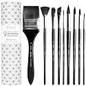 ARTEGRIA Watercolor Brush Set, 9 Soft Synthetic Squirrel Brushes