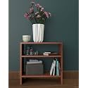 Coral Engineered Wood 2 Shelf Side Table - Versatile Bedside, Sofa End, Book Storage, Corner Stand for Home and Office| DIY Space Saver Organizer- Matte Finish(500x500x200mm) Pine