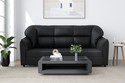 Artesia 3 Seater Sectional Leatherette Sofa Leatherette 3 Seater  Sofa (Finish Color - Black, Pre-assembled)