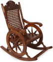Artesia Rosewood (Sheesham) Wood Rocking Chair For Living Room / Garden - Rosewood Finishing for adults/Grand parents Solid Wood 1 Seater Rocking Chairs