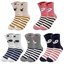 Artfasion Kids Girls Ankle Socks: Seamless Cotton Socks for 2-14 Age
