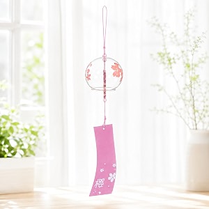Artibetter Japanese Glass Wind Chime Hanging Bell