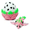 Articulated Dragon with Fantasy Egg – 3D Printed Mythical Creature Gift, Posable Jointed Companion, Collectible Detailed Shelf or Desk Decoration - For Adults (Dragonfruit Dragon + Egg)