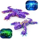 Articulated Glow in The Dark Armadillo Lizard – VortexHide Edition with Random Color Glow Accents, 3D Printed Fantasy Creature for Reptile Collectors, Lore Displays, and Desk Decor