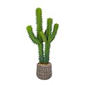 Artificial Cactus Plants, 3ft Tall UV-Resistant Fake Desert Cacti Plant in Brown Pot, Faux Floor Plants for Home Office Hotel Patio Balcony or Garden Indoor Outdoor Decor