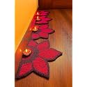 Artificial Flower Petal Rangoli Mat Dark Purple