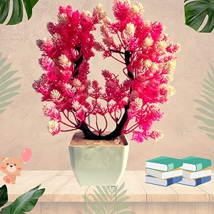 Artificial Pink Plant for Home Decoration with