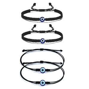 artificial tree handmade nazariya 6 mm evil eye charms black thread bracelet adjustable for women men girls amp boys 4 piece blackat girls brct 036
