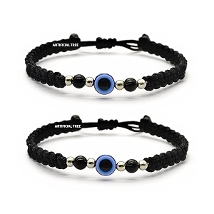 artificial tree handmade nazariya evil eye charms black thread bracelet adjustable for women men girls amp boys 2 piece blackat girls brct 034