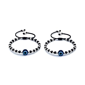artificial tree jewellery evil eye black thread nazariya bracelet  nazar battu  adjustable for baby boys amp girls newborn to 6 years  protective amp stylish accessory at kids 014