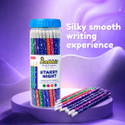 ARTIGGLE Starry Night Pencil Jar - Pack of 50| Fun Galaxy Theme Writing Pencils for Kids Pencil
